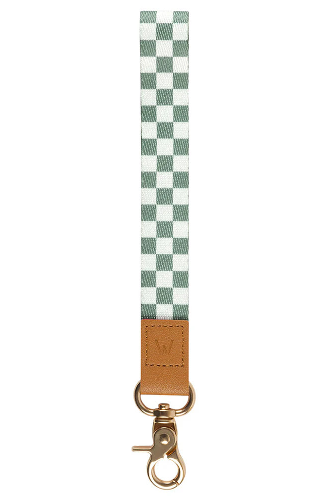 Seafoam Check Wrist Lanyard | Walli Cases
