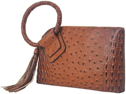 Women's Faux Leather Mini Wristlet Purse With Fringe Tassel, Wristlet Wallet Women's Handbag | Amazon (US)