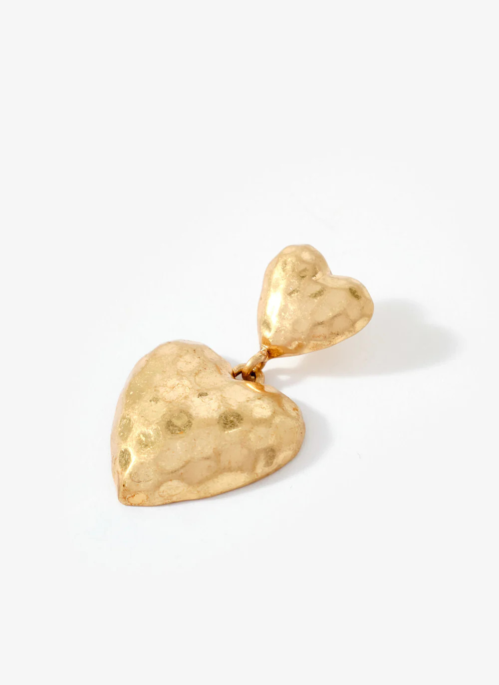 Gold Tone Heart Drop Earrings | Mint Velvet