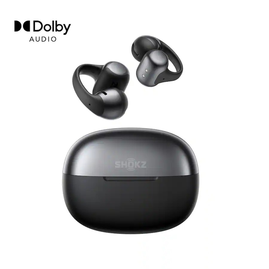 Shokz - OpenDots ONE Open-Ear Clip-On True Wireless Bluetooth Earbuds - Black | Best Buy U.S.