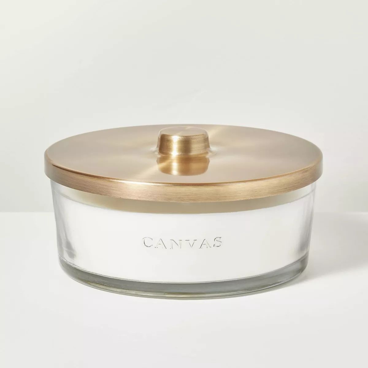 5-Wick Clear Glass Canvas Knob-Lid Jar Candle 28oz - Hearth & Hand™ with Magnolia | Target