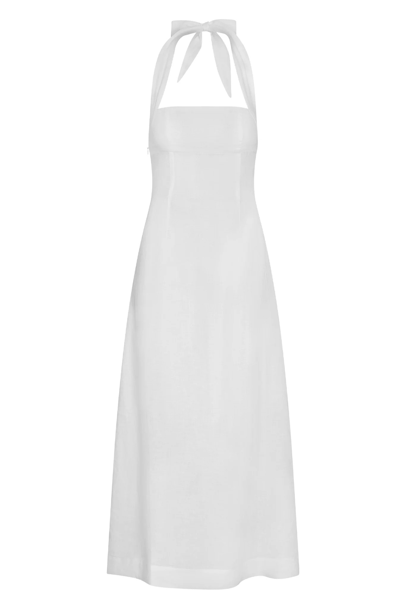 Montserrat Dress - White Linen | Monday Swimwear