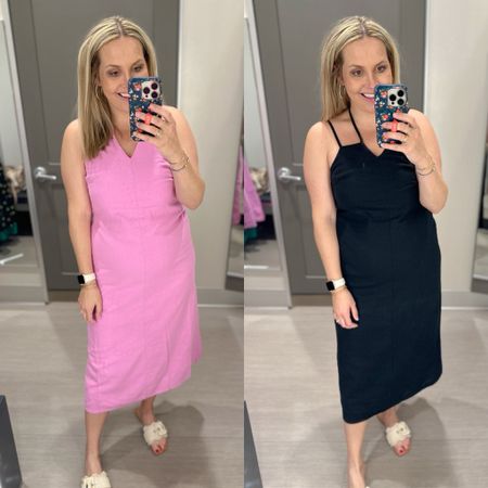 The cutest linen sundress is on sale for only $21!! I’m wearing a size small in the pink and a medium in the black at 3.5 months postpartum. I think the medium fit the best because this dress doesn’t have any stretch to it. This sundress would be a great vacation piece! 

Spring dress, vacation outfit, spring outfit, Mother’s Day dress 

#LTKtravel #LTKxTarget #LTKsalealert