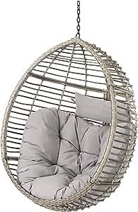Christopher Knight Home 312596 Randolph Indoor/Outdoor Hanging Basket Chair (Stand Not Included),... | Amazon (US)