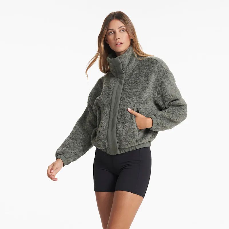 Cozy Sherpa Jacket | Dusty Pine | Vuori Clothing