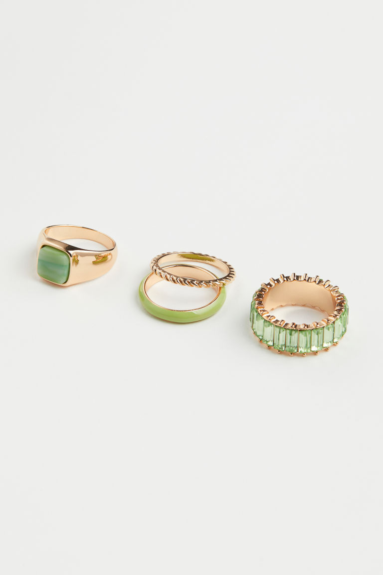 H & M - 4-pack rings - Gold | H&M (UK, MY, IN, SG, PH, TW, HK)