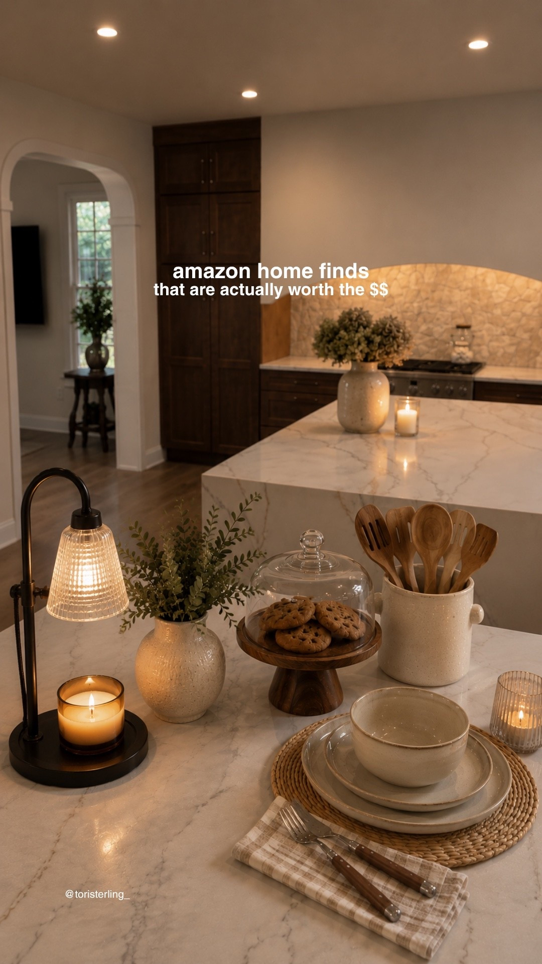 Perfect for fall! While I have purchased all these and this is my kitchen, I generated photos with AI for photo purposes!