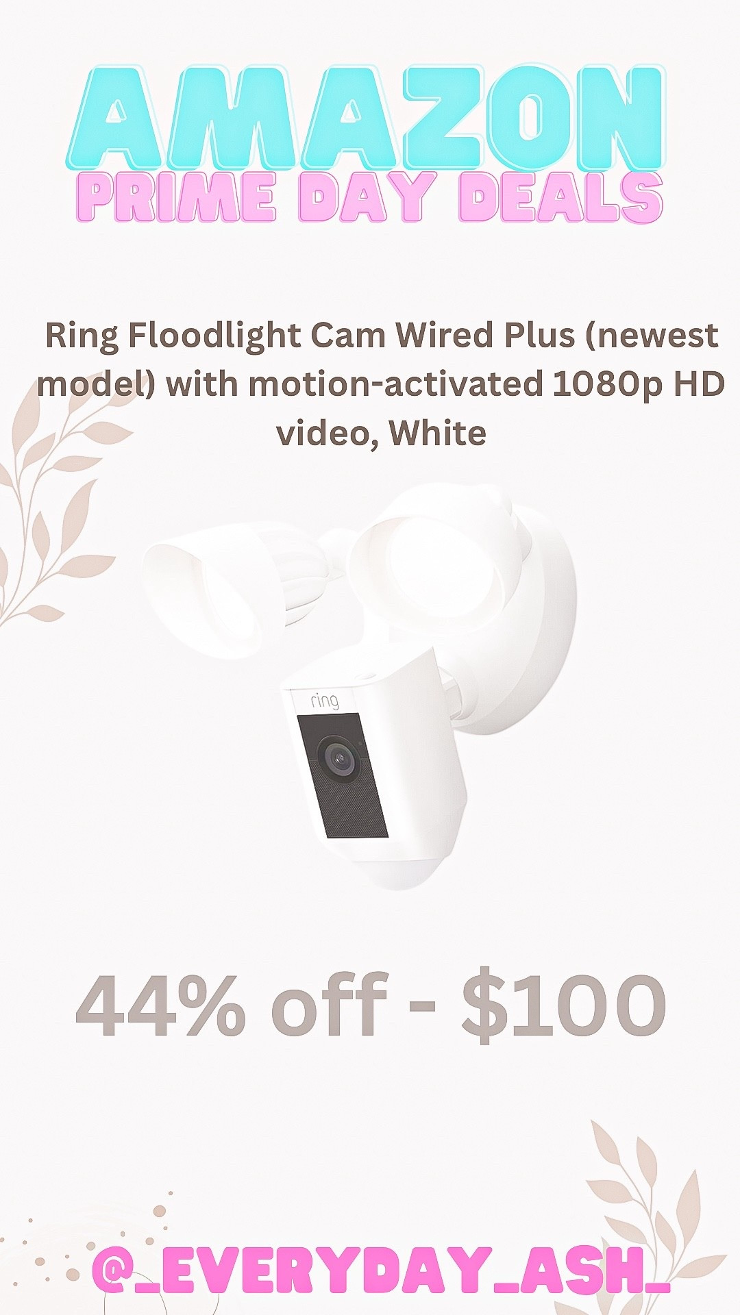 AMAZON PRIME DEAL DAYS 🎉🎉

Ring camera, security camera, Amazon sales, Amazon home find 

#LTKHome #LTKFindsUnder100 #LTKSaleAlert