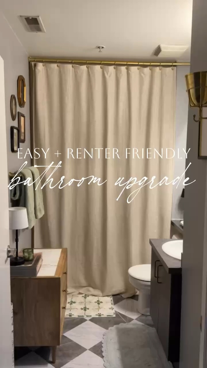 Apartment bathroom decor + renter friendly hacks 

#LTKHome