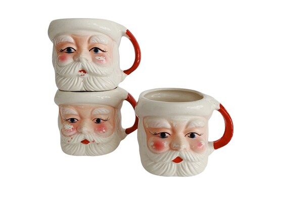 Vintage Santa Mugs SOLD SEPARATELY/Made in Japan/Collectible/Vintage Christmas | Etsy (US)