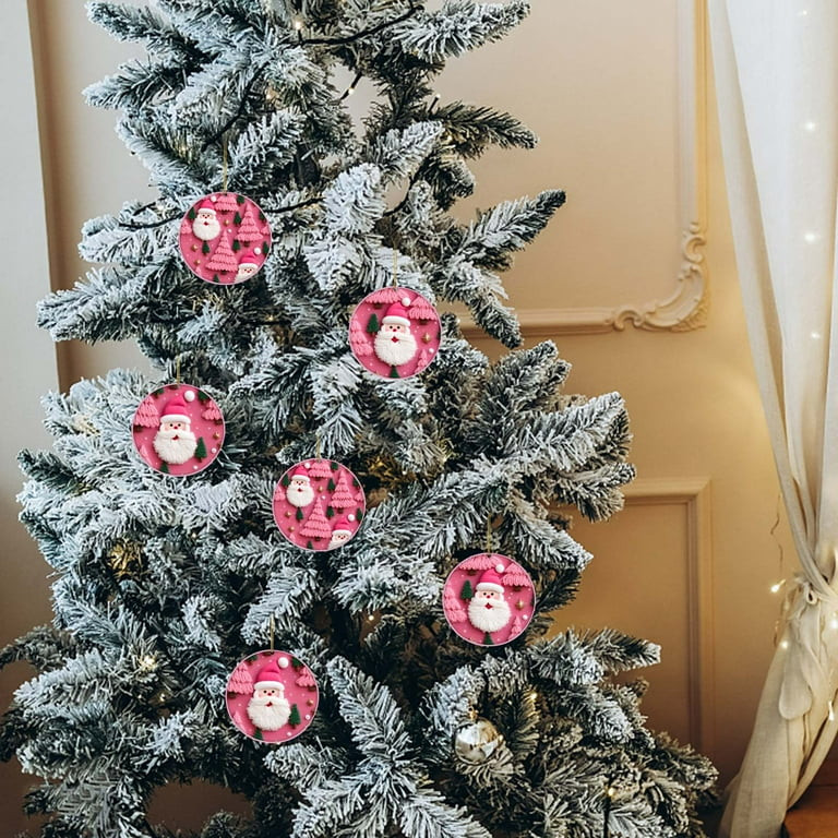 SUMDUINO Christmas Tree Ornaments Pink Santa Claus Hanging Ornaments Acrylic Funny Ornaments Hang... | Walmart (US)