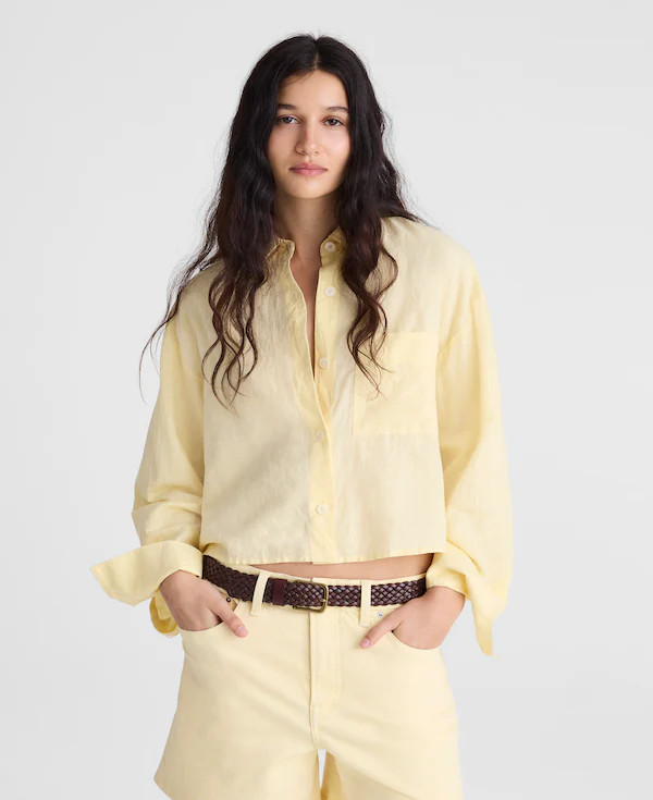 Straight-Hem Shirt in Linen | Madewell