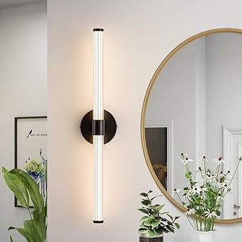 Gednbo LED Bathroom Vanity Lights Fixtures Matte Black Over Mirror 22.44 inch Modern 360° Sconce... | Amazon (US)