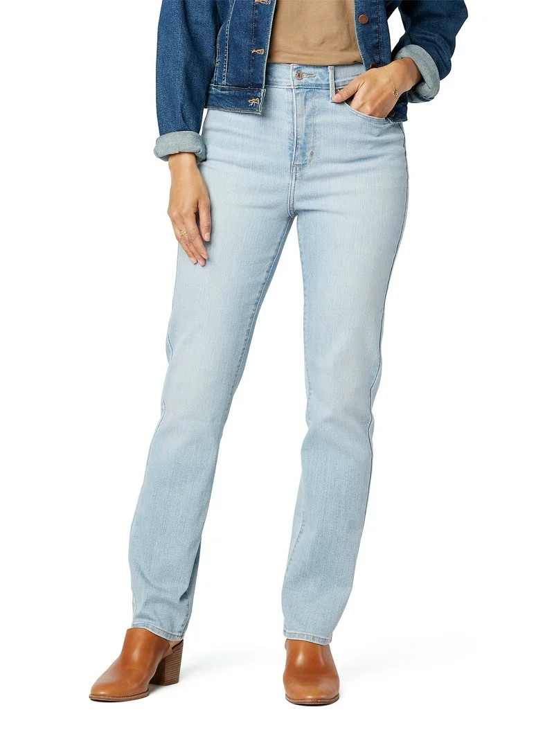 Levi Strauss Signature Women's and Women's Plus High Rise Straight Jean, Sizes 2-28 | Walmart (US)