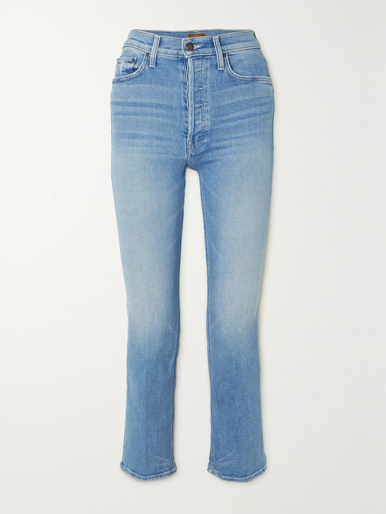Mother - + Net Sustain The Tripper Ankle Cropped High-rise Flared Jeans - Blue | NET-A-PORTER (US)