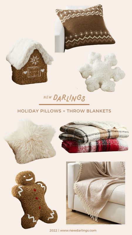 Holiday pillows and Christmas decor - gingerbread decor - snowflake pillows 

#LTKhome #LTKSeasonal #LTKHoliday