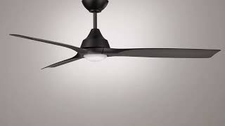54" Casa Vieja Hermosa Wind Matte Black LED Damp Ceiling Fan - #7799H | Lamps Plus | Lamps Plus