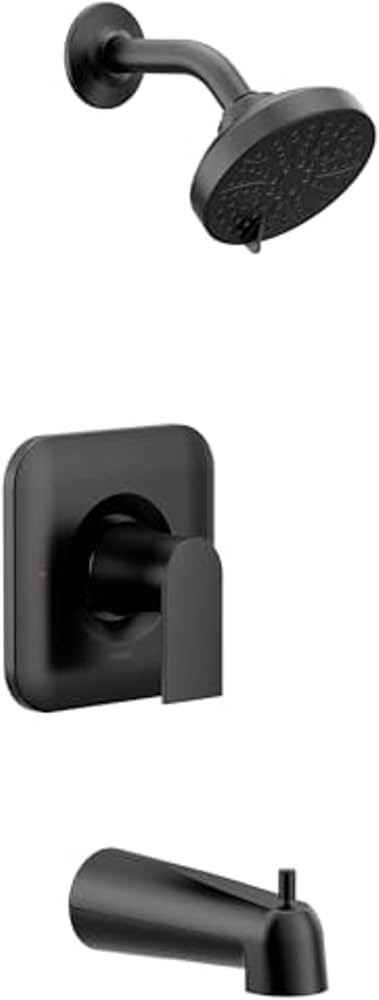 Moen Genta LX Matte Black High-Pressure Balancing Eco-Performance Modern Tub and Shower Trim, inc... | Amazon (US)