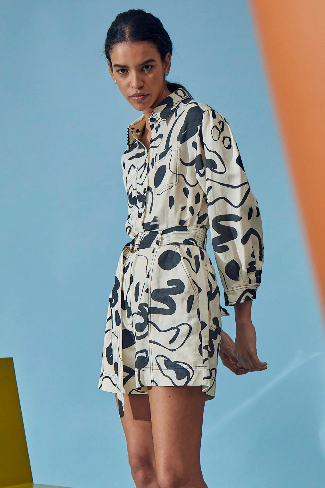 Emmett Jumpsuit | Belted Romper | Hunter Bell | Hunter Bell