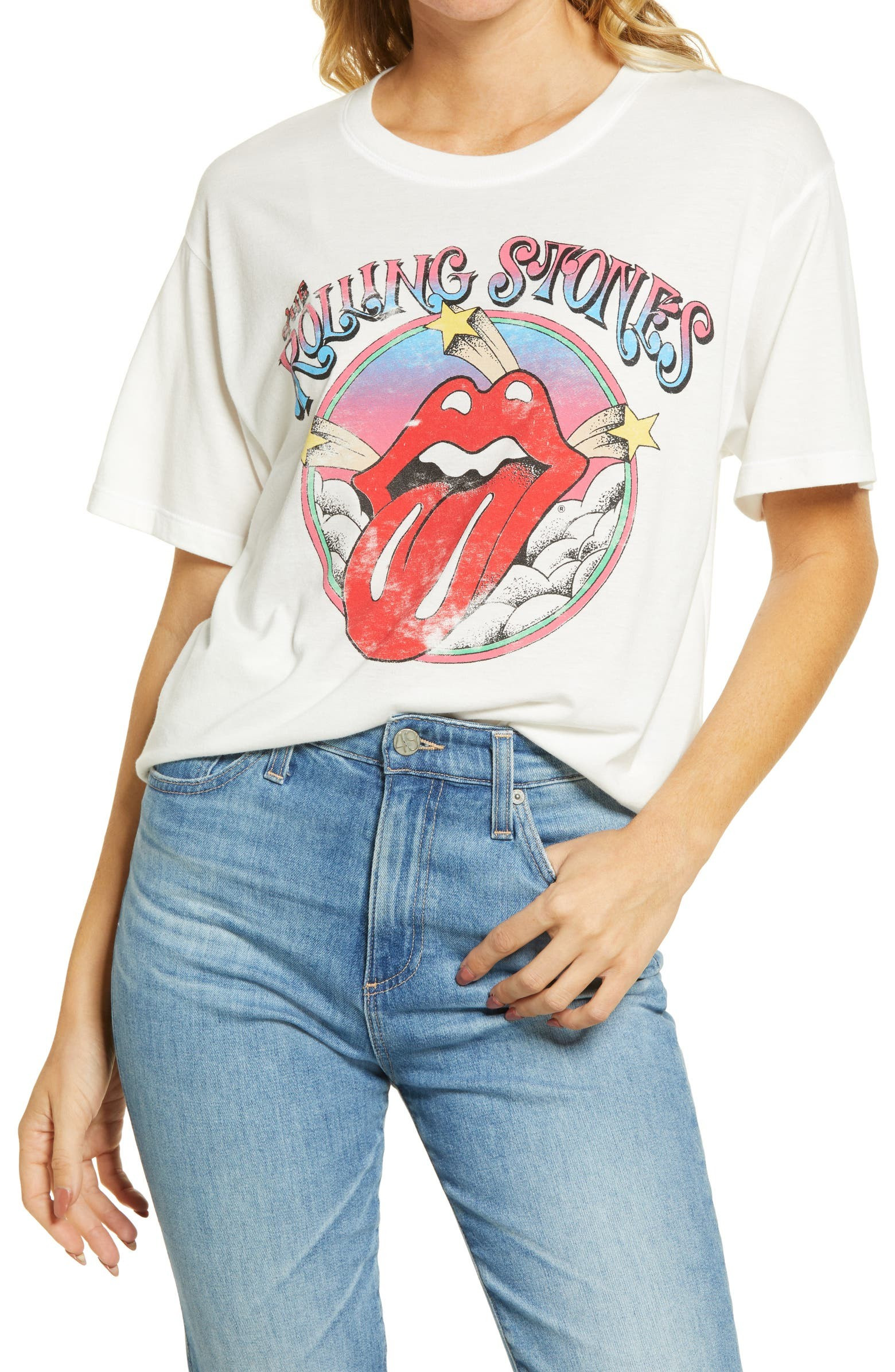 Rolling Stones Clouds & Stars Boyfriend Graphic Tee | Nordstrom