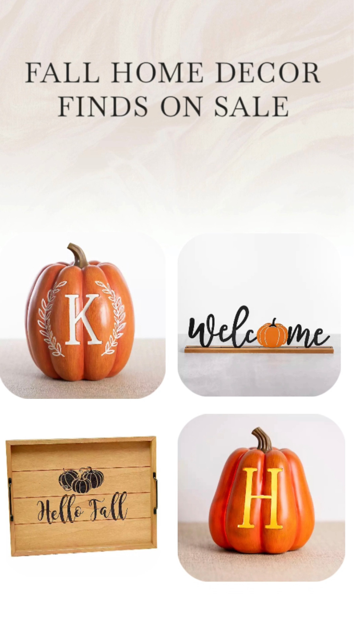 Pumpkins pumpkins and more pumpkins 😍 I’m in love with these initial pumpkins. They would be so cute on a front porch or even inside they are 50% off plus another 25% off with the code THANKS #kirklands #falldecor #pumpkins #outdoordecor

#LTKhome #LTKSeasonal #LTKHoliday