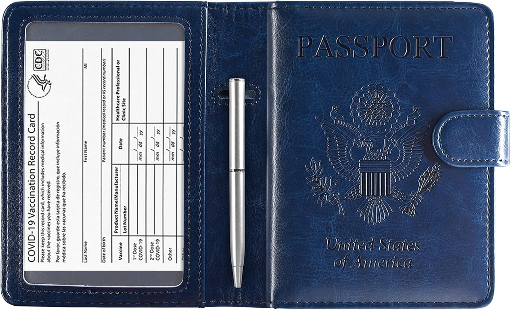 Amazon.com | ACdream Passport and Vaccine Card Holder Combo, Cover Case with CDC Vaccination Card... | Amazon (US)