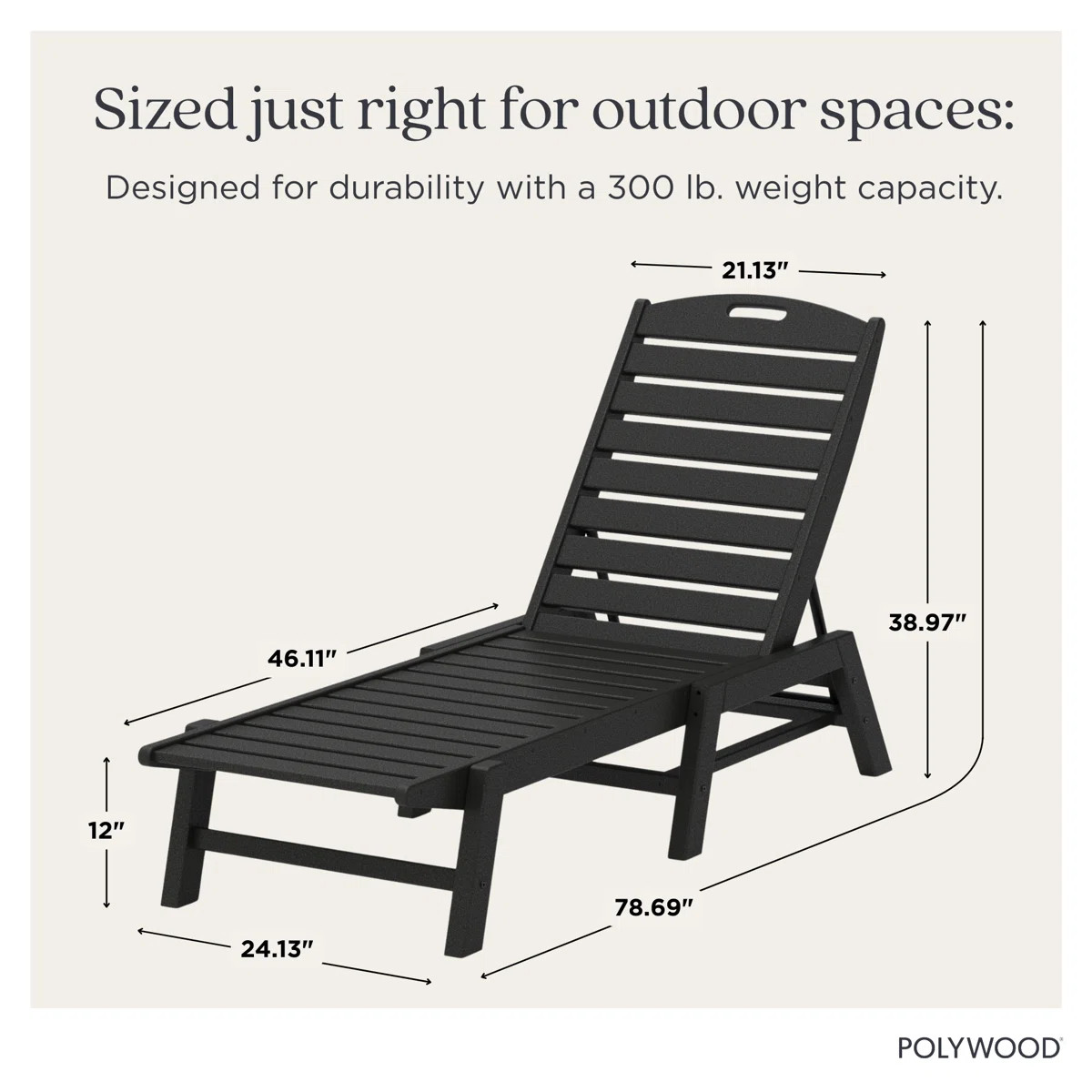 POLYWOOD Nautical Chaise | Wayfair North America