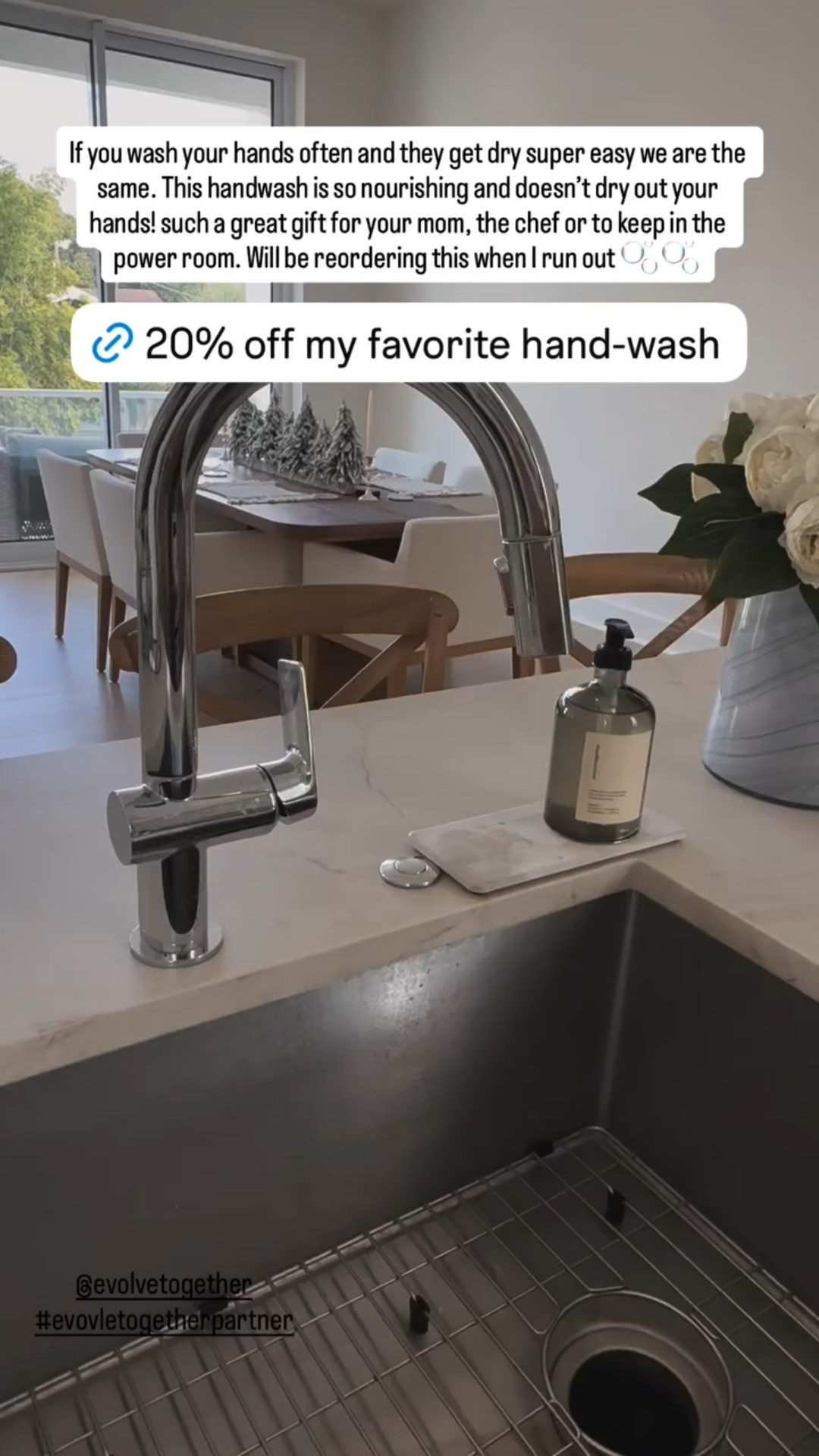 If you wash your hands often and they get dry super easy we are the same. This handwash is so nourishing and doesn’t dry out your hands! such a great gift for your mom, the chef or to keep in the power room. Will be reordering this when I run out 🫧🫧 @evolvetogether 
#evovletogetherpartner

#LTKHoliday #LTKCyberWeek #LTKGiftGuide