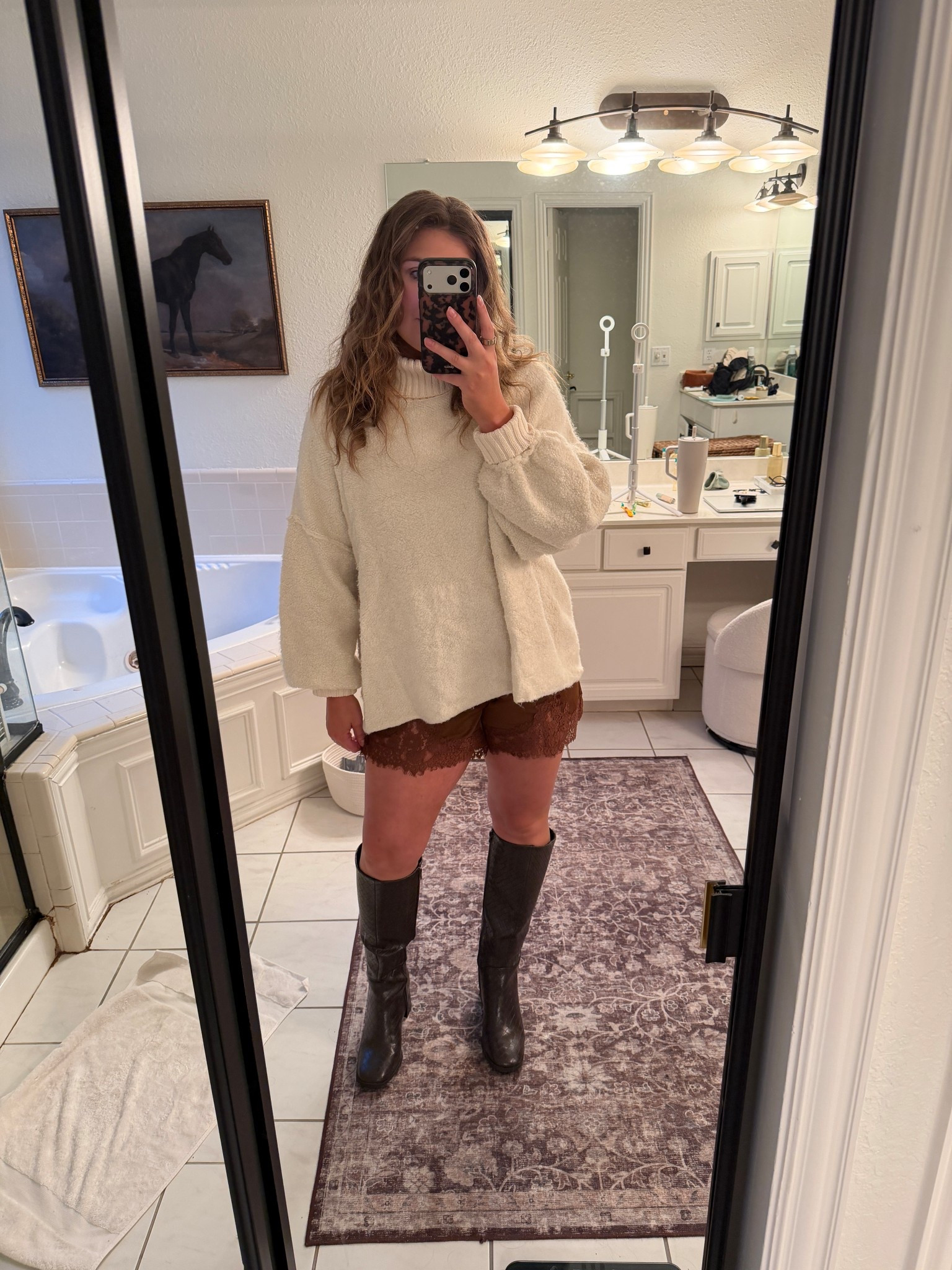 outfit of the night! styling these cute lace shorts that have been viral 

#LTKGiftGuide #LTKHoliday #LTKSaleAlert