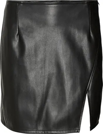 Bella Faux Leather Slit Skirt | Nordstrom