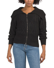 Mitchell Front Zip Cropped Sweater | Juniors | Marshalls | Marshalls