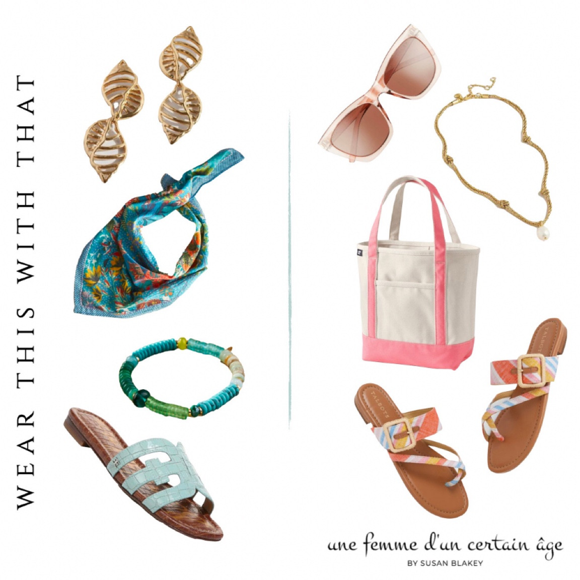 Style tip: create some accessory bundles to liven up and finish your summer outfits. Here with colorful slide sandals and classic canvas tote  

#LTKunder100 #LTKSeasonal #LTKstyletip