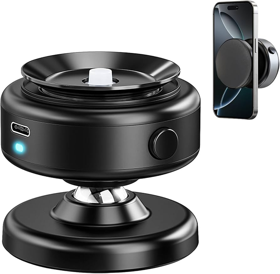 360-degree Adjustable Electric Vacuum Magnetic Suction Cup Phone Mount, Hands-Free Magnetic Cell ... | Amazon (US)
