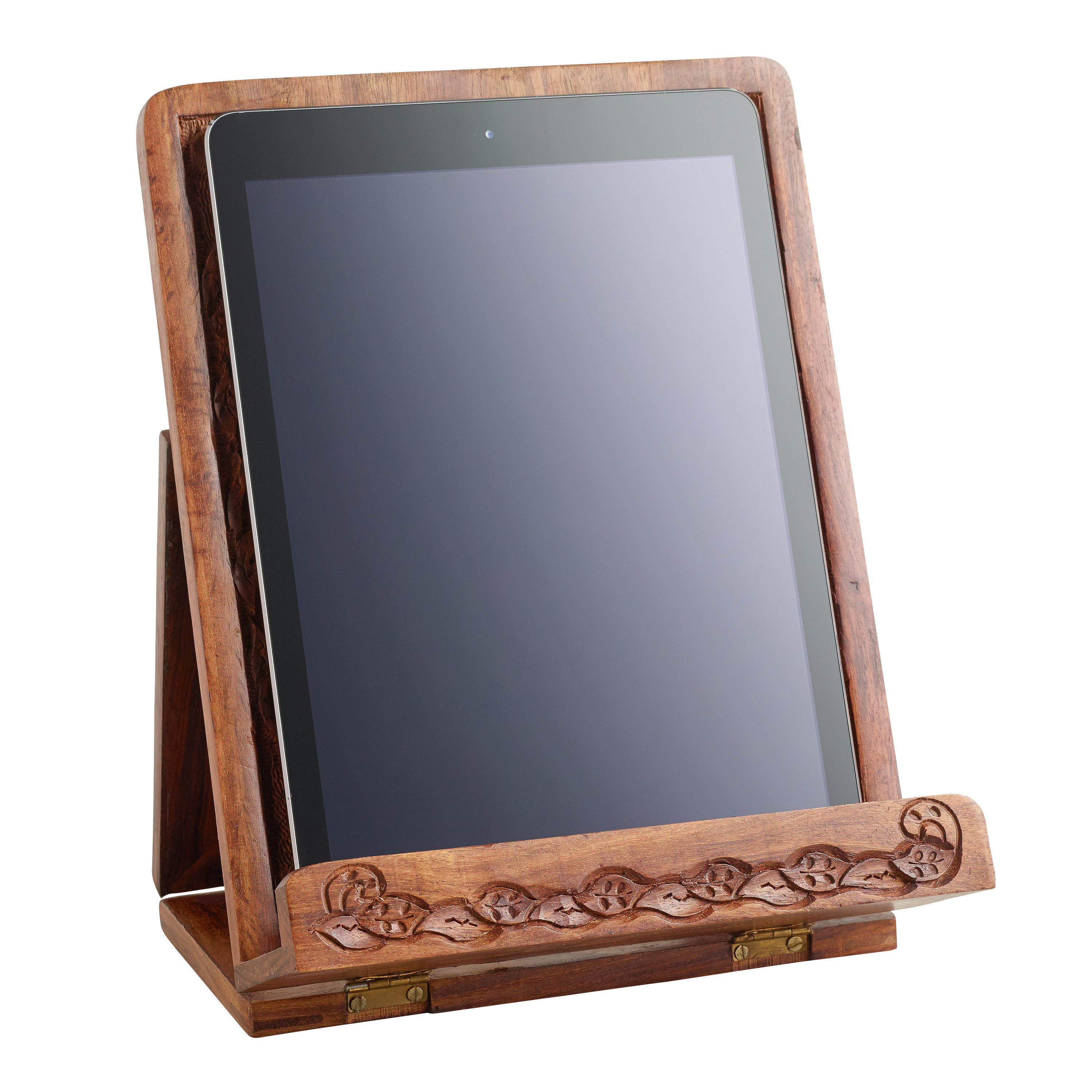 Hand-Carved Wood Tablet Stand | World Market