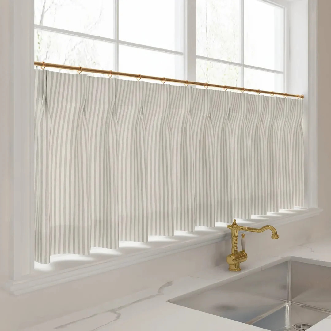 Custom Cafe Curtains Pleated | TWOPAGES