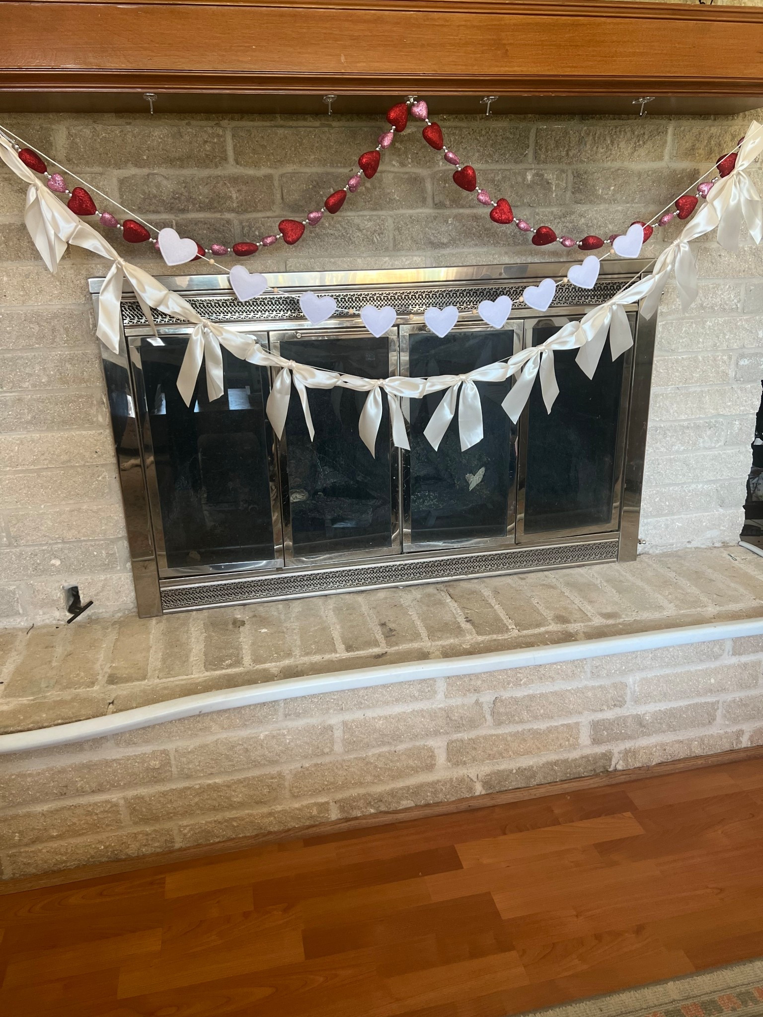 Valentines bow garland from Walmart! Valentines decor 

#LTKHome #LTKSeasonal