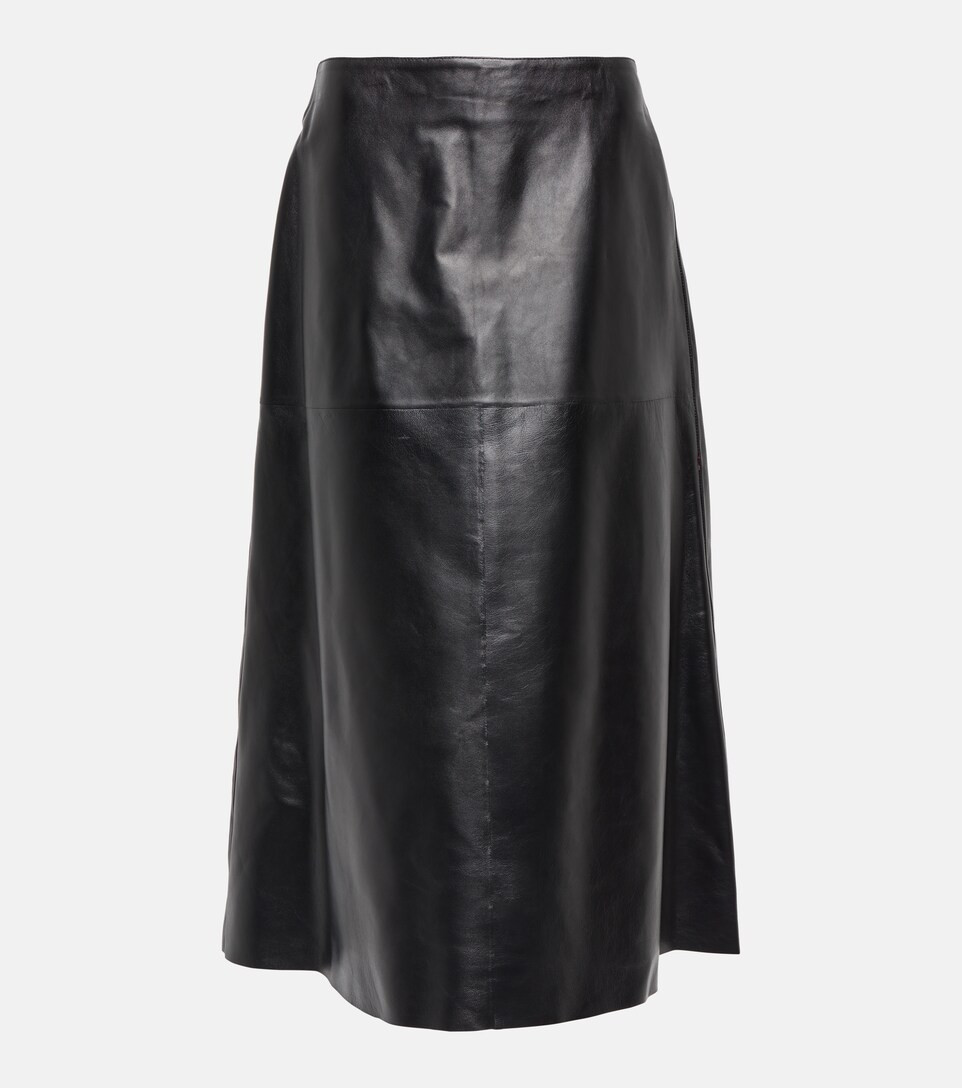 Leather midi skirt | Mytheresa (US/CA)