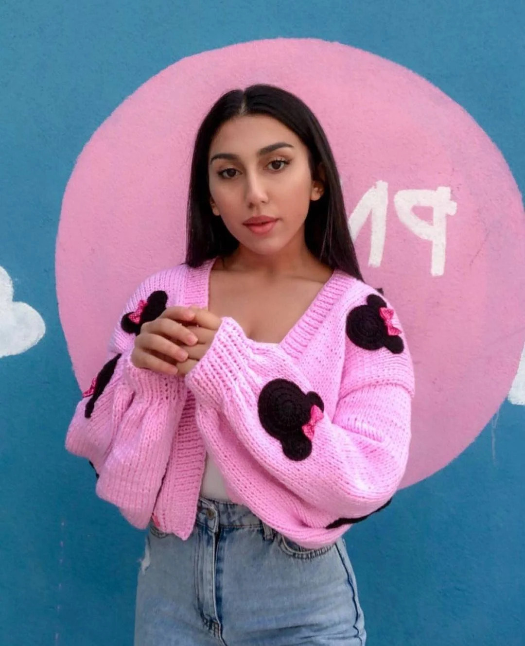 Pnkimera Mouse Cardigan cartoon Cardigan 3D Cardigan Fluffy Sweater Pink Cardigan Aesthetic Cardi... | Etsy (US)