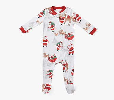 Heritage Santa Organic Nursery Pajama | Pottery Barn Kids | Pottery Barn Kids