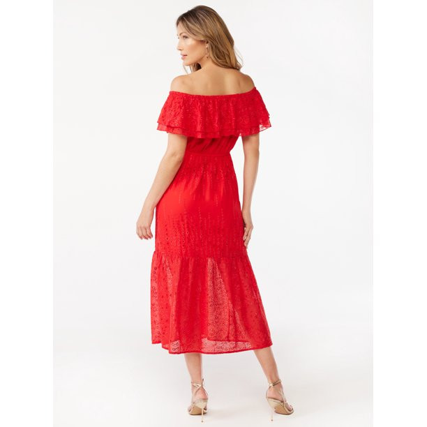 Sofia Jeans Women's Convertible Eyelet Dress | Walmart (US)