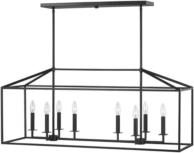 Generation Lighting 6615008-112 Perryton Eight - Light Island Pendant Hanging Modern Fixture, Mid... | Amazon (US)