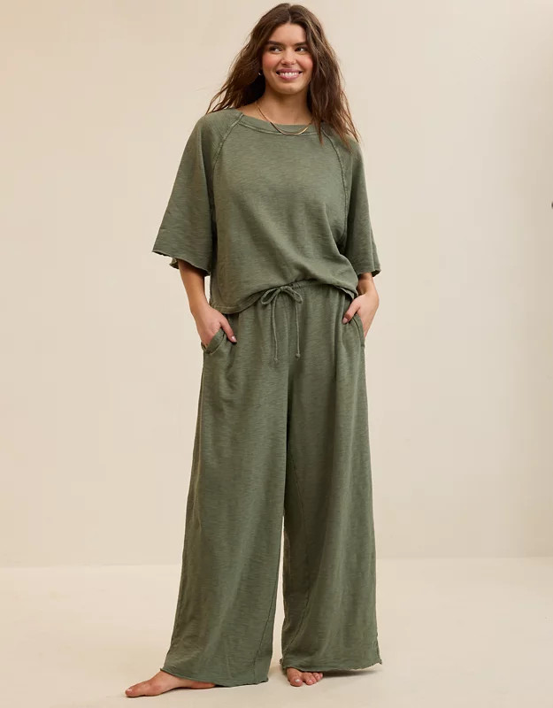 Aerie It's Casual Knit Slub Trouser | Aerie