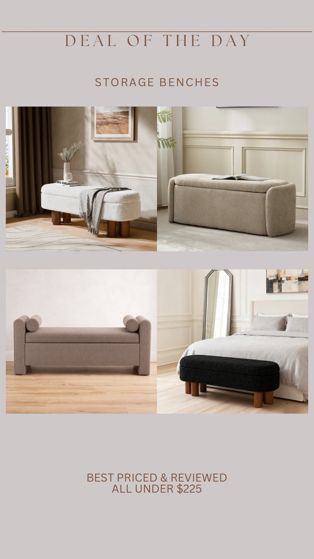 Every home needs aesthetic storage & these @wayfair storage benches are my favorite functional pieces!!! #wayfair #wayfairpartner #NewYearNewYou #ad