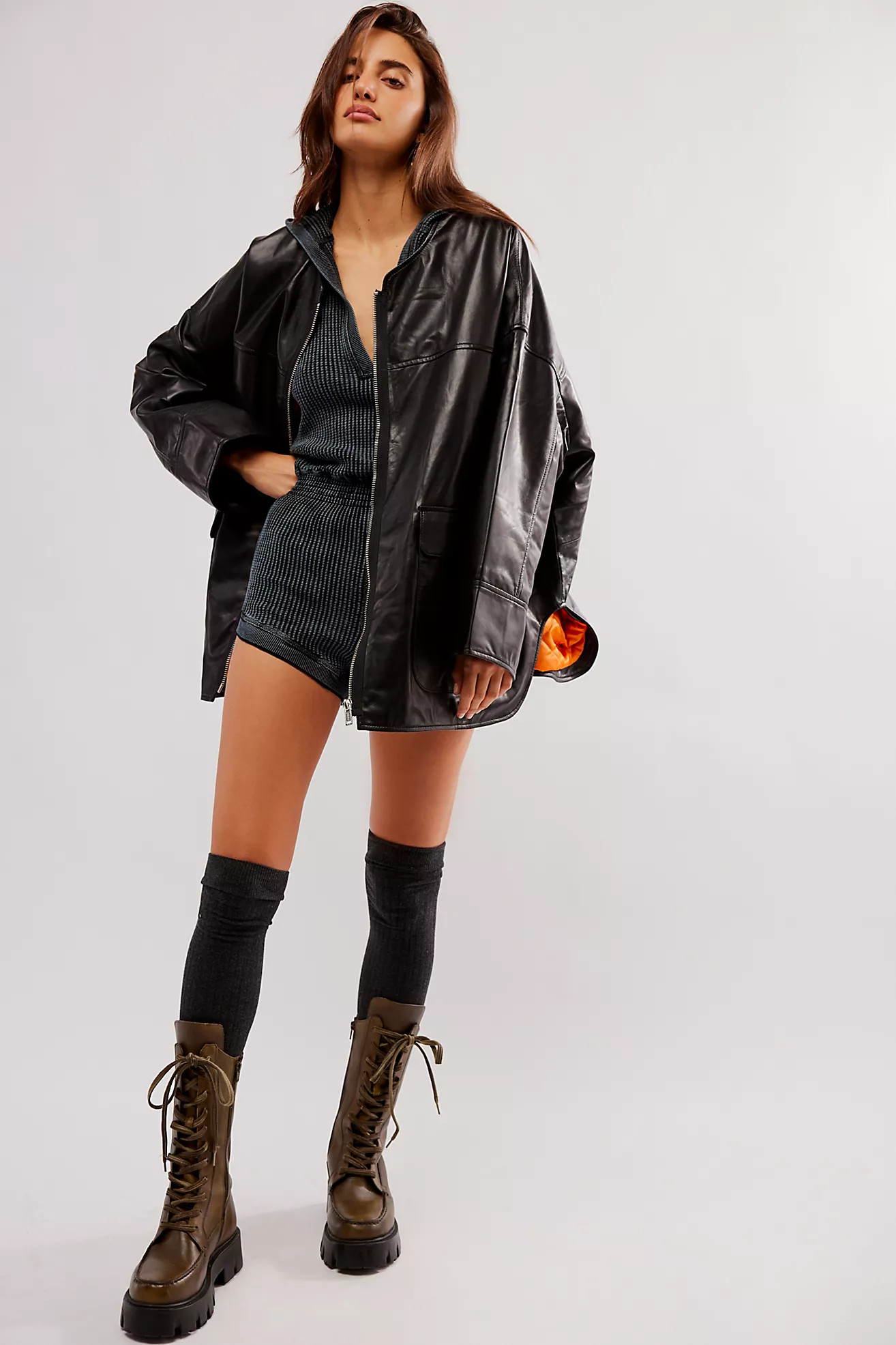 Deadwood Leather Ava Jacket | Free People (Global - UK&FR Excluded)