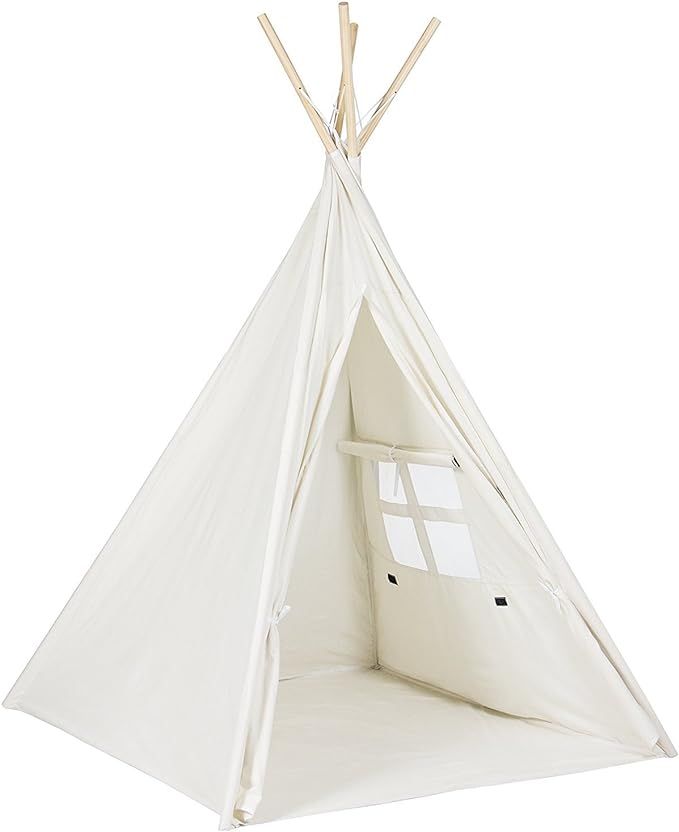 Porpora Indoor Indian Playhouse Toy Teepee Play Tent for Kids Toddlers Canvas with Carry Case, Of... | Amazon (US)