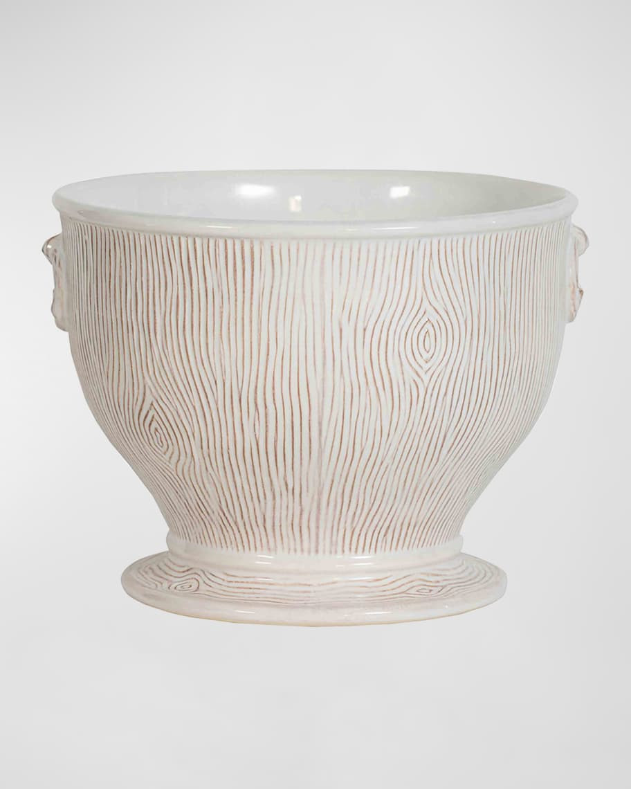 Blenheim Oak Whitewash 9" Cachepot | Neiman Marcus