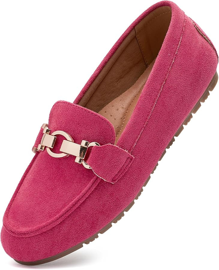 VERDASCO Women's Loafers Comfort Slip-Ons Flat Work Shoes Casual Moccasins Penny Loafers Lady Dre... | Amazon (US)