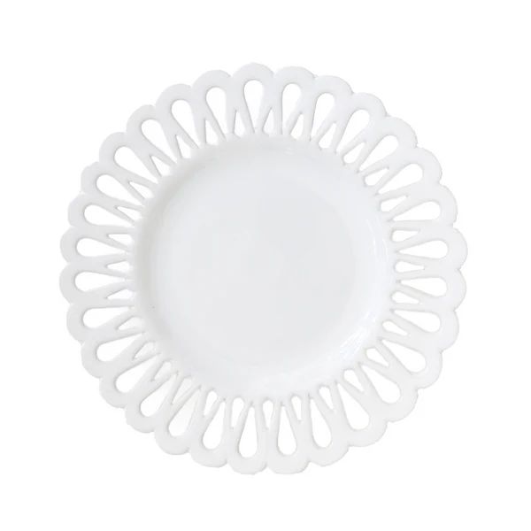 Openwork Salad Plate, White | The Avenue