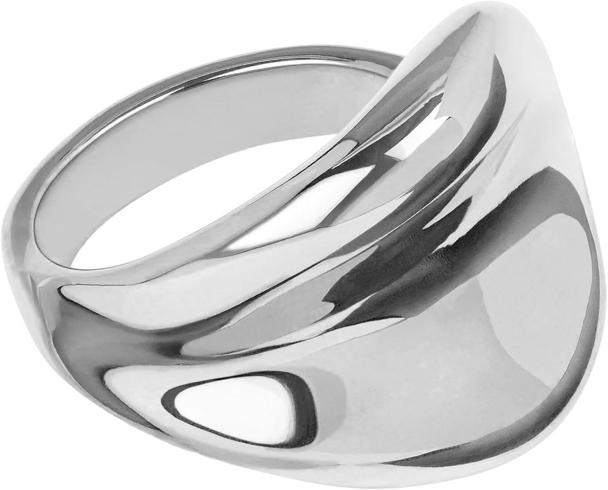 Amazon Essentials Chunky Modern Statement Ring for Women, High Polish | Amazon (US)