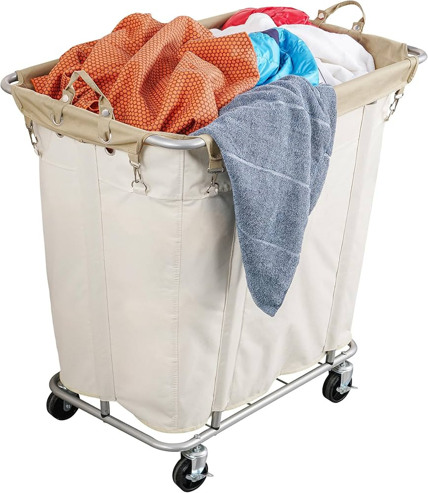 PLKOW Laundry Cart with Wheels 320L Large Rolling Laundry Cart for Commercial/Home, Rolling Laund... | Amazon (US)